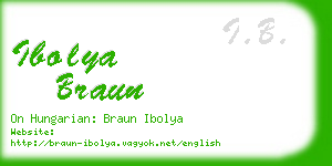 ibolya braun business card